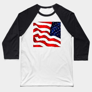 "Old Glory"--the Flag of the United States of America Baseball T-Shirt